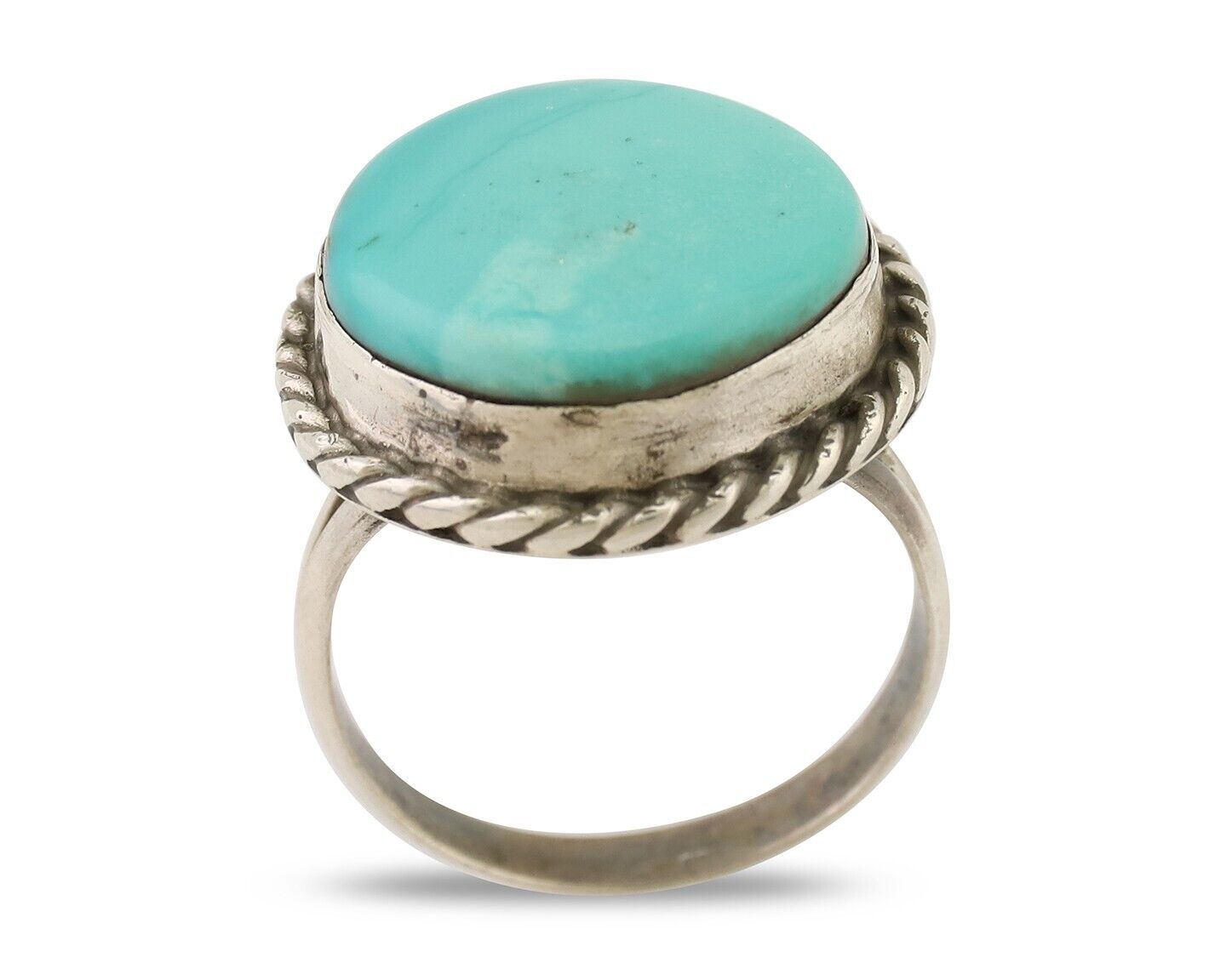 Navajo Handmade Ring 925 Silver Turquoise Native American Artist C.80's