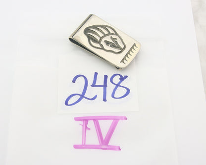 Navajo Money Clip 925 Silver & 999 Nickle Animal Claw Native Artist C.80's