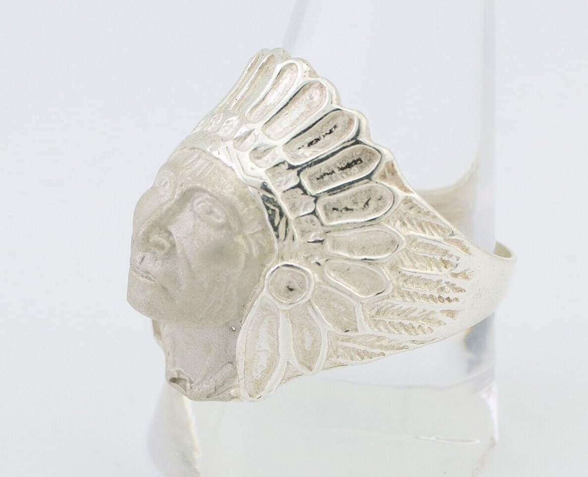 Indian Chief Ring 925 Sterling Silver SOLID CAST 925 STERLING SILVER Size 11.25