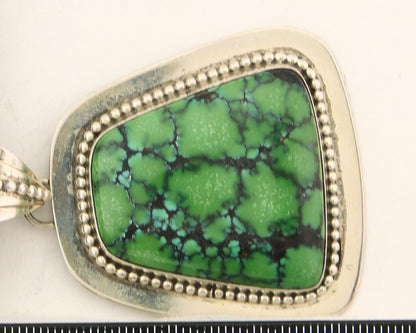 Navajo 925 Silver Pendant Turquoise Handmade Artist Signed J Linkin C.80's