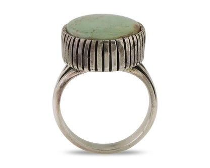 Navajo Handmade Ring 925 Silver Turquoise Signed Native American C.80's