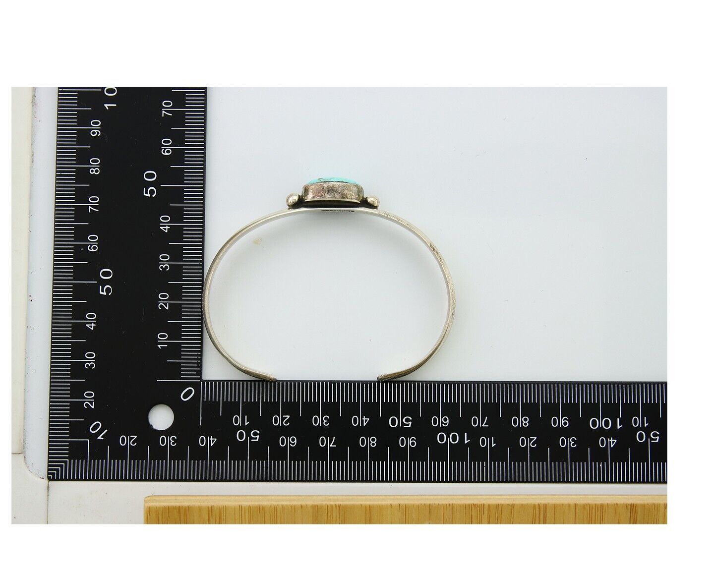 Navajo Cuff Bracelet 925 Silver Turquoise Cuff Native American Artist C.80's