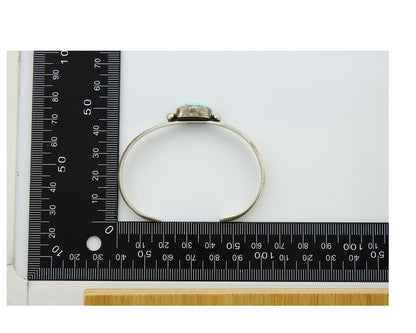 Navajo Cuff Bracelet 925 Silver Turquoise Cuff Native American Artist C.80's