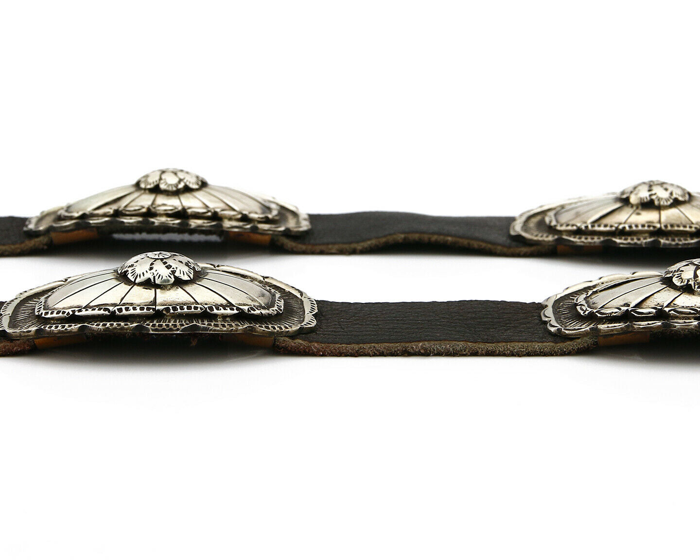 Navajo Concho Belt .925 Silver Handmade Signed Tom Willeto C.1980's