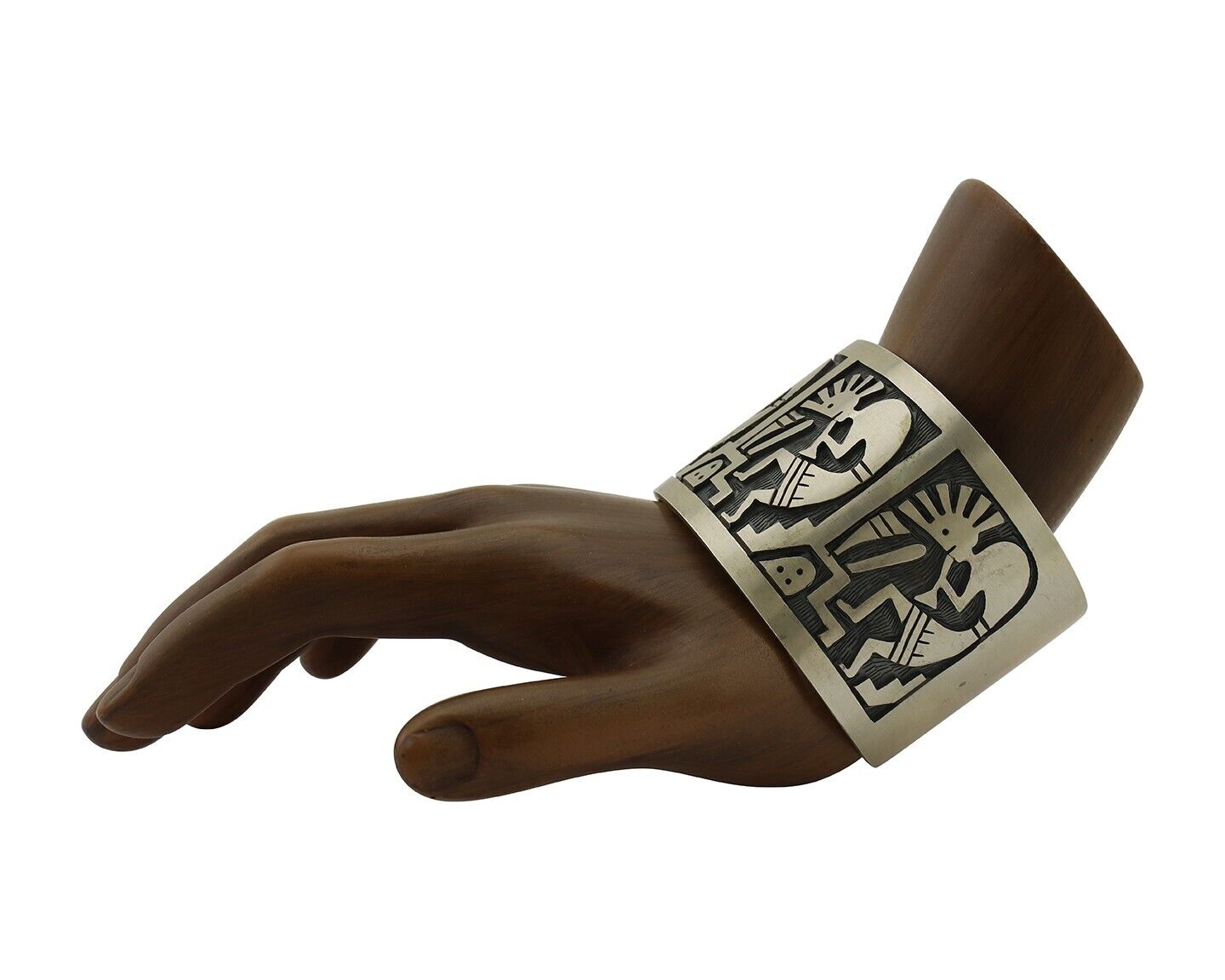 Navajo Kokopelli Bracelet 925 Silver Native American Artist Handmade C.80's