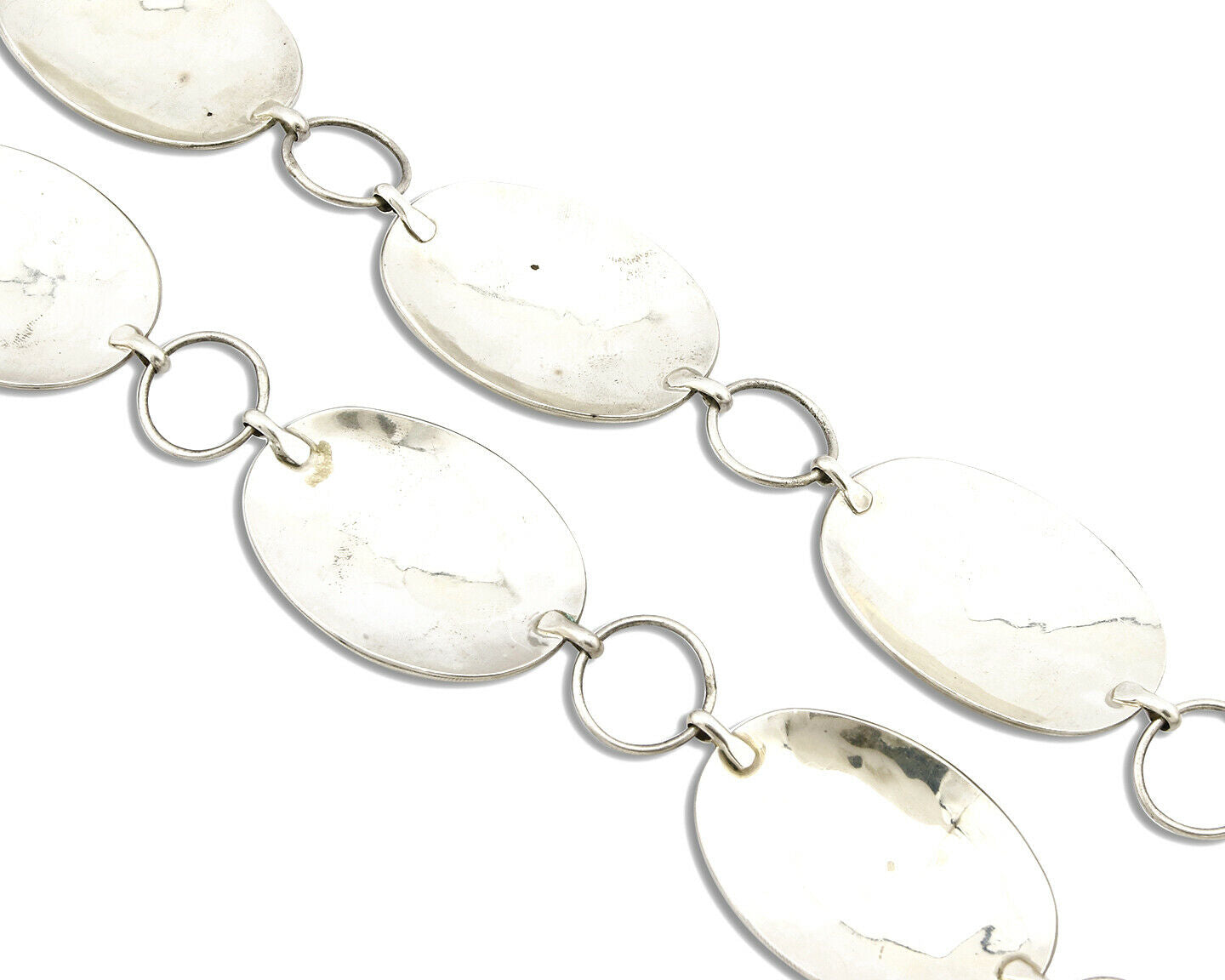 Navajo Concho Belt .925 Silver & 14k GP Signed WHT C.80's