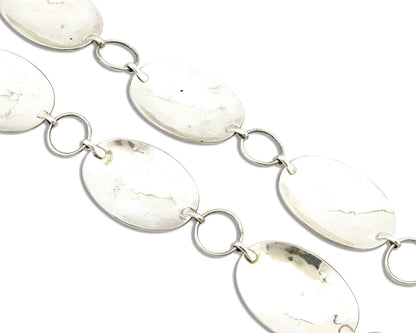 Navajo Concho Belt .925 Silver & 14k GP Signed WHT C.80's