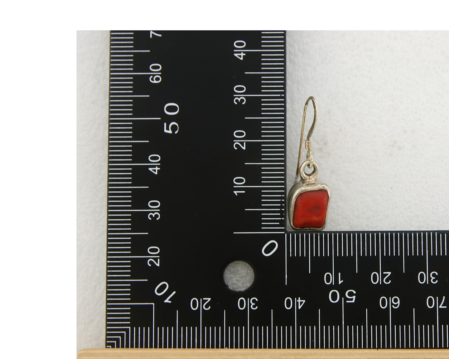 Navajo Earrings 925 Silver Natural Coral Native American Artist C.80's