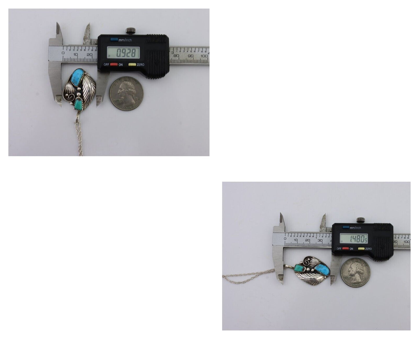 Navajo Turquoise Handmade Necklace 925 Silver Artist Signed PM C.80s