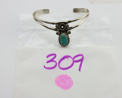 Navajo Bracelet 925 Silver Kingman Turquoise Artist Native American C.80's