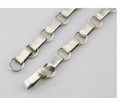 Navajo Turquoise Necklace 925 Silver Natural Blue Native American Artist C.80's