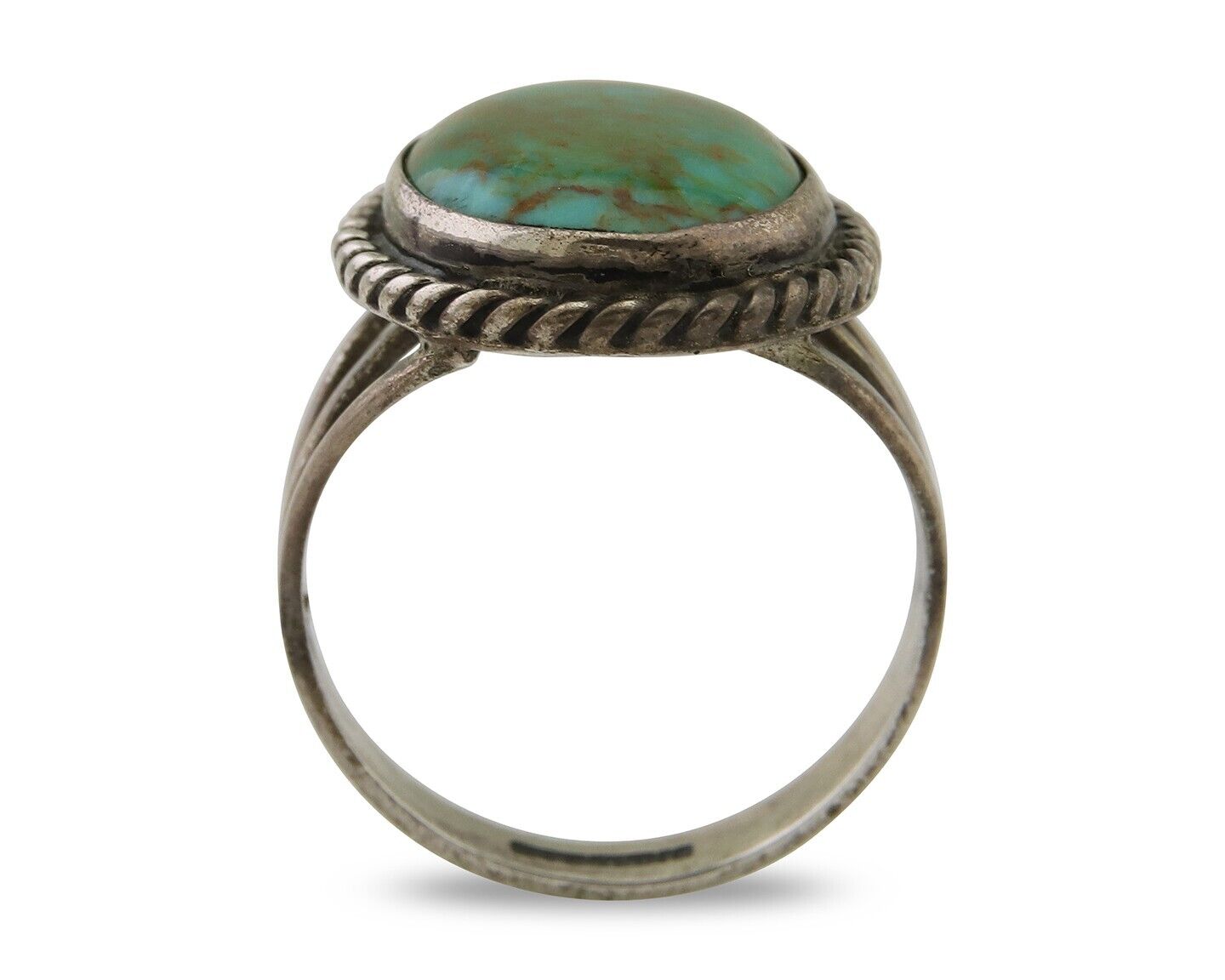 Navajo Handmade Ring 925 Silver Turquoise Native American Artist C.80's