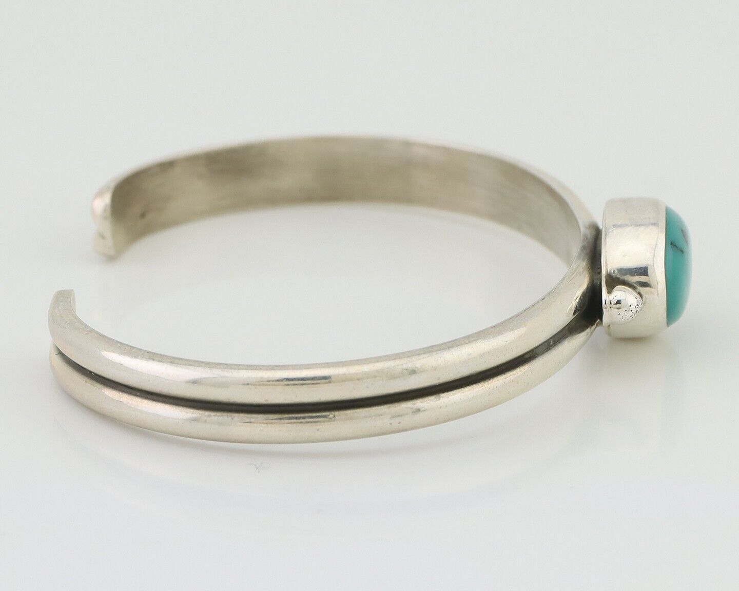 Navajo Cuff Bracelet 925 Silver Natural Blue Turquoise Native American C.80's