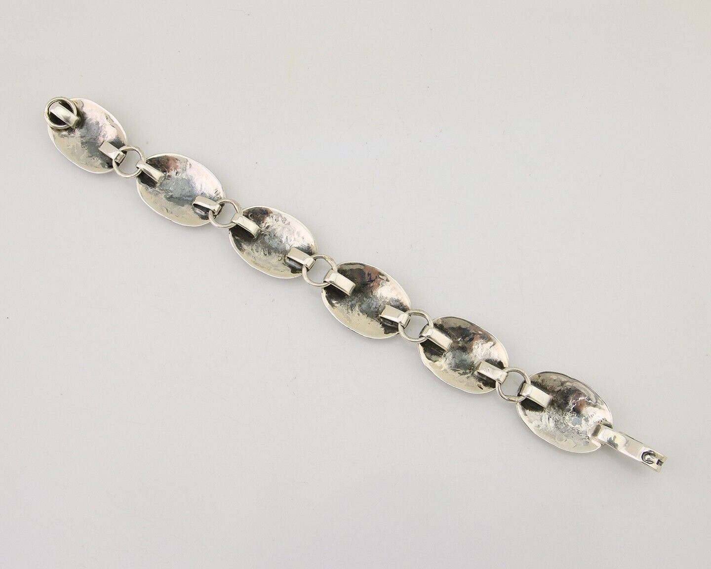Navajo Hamdmade Concho Bracelet 925 Silver Native Artist Signed C Montoya C.80's