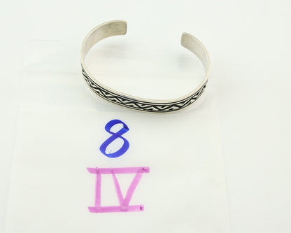 Mens's Navajo Bracelet 925 Silver Artist Signed Thomas Singer Cuff Made 1980's