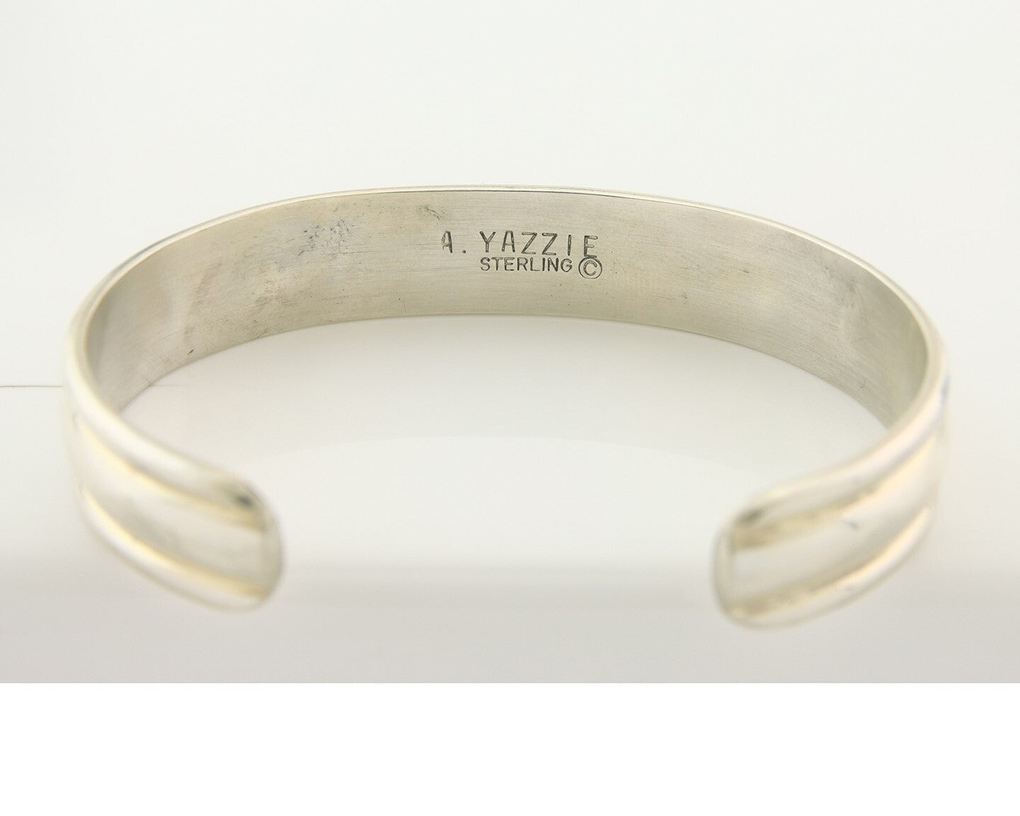 Vintage Navajo Bracelet 925 Silver Handmade Authentic Lapis Signed A Yazzie