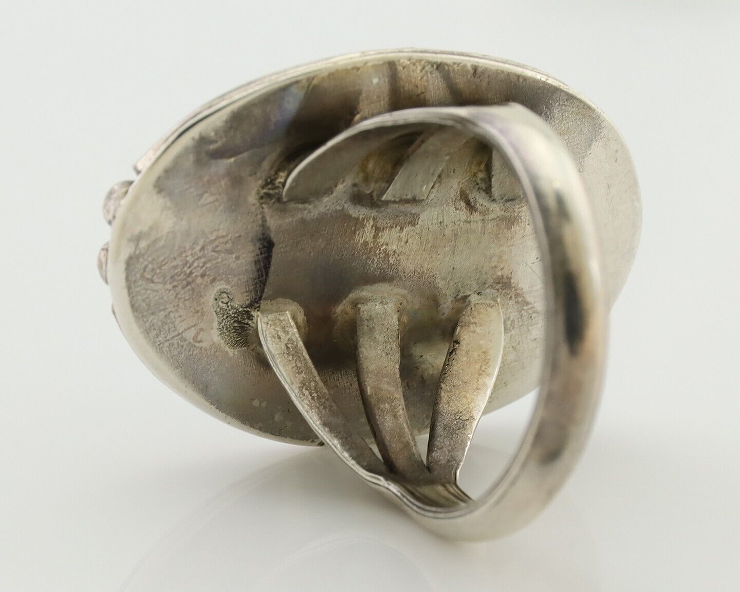 Navajo Ring 925 Silver Natural Blue Turquoise Native American Artist C.80's