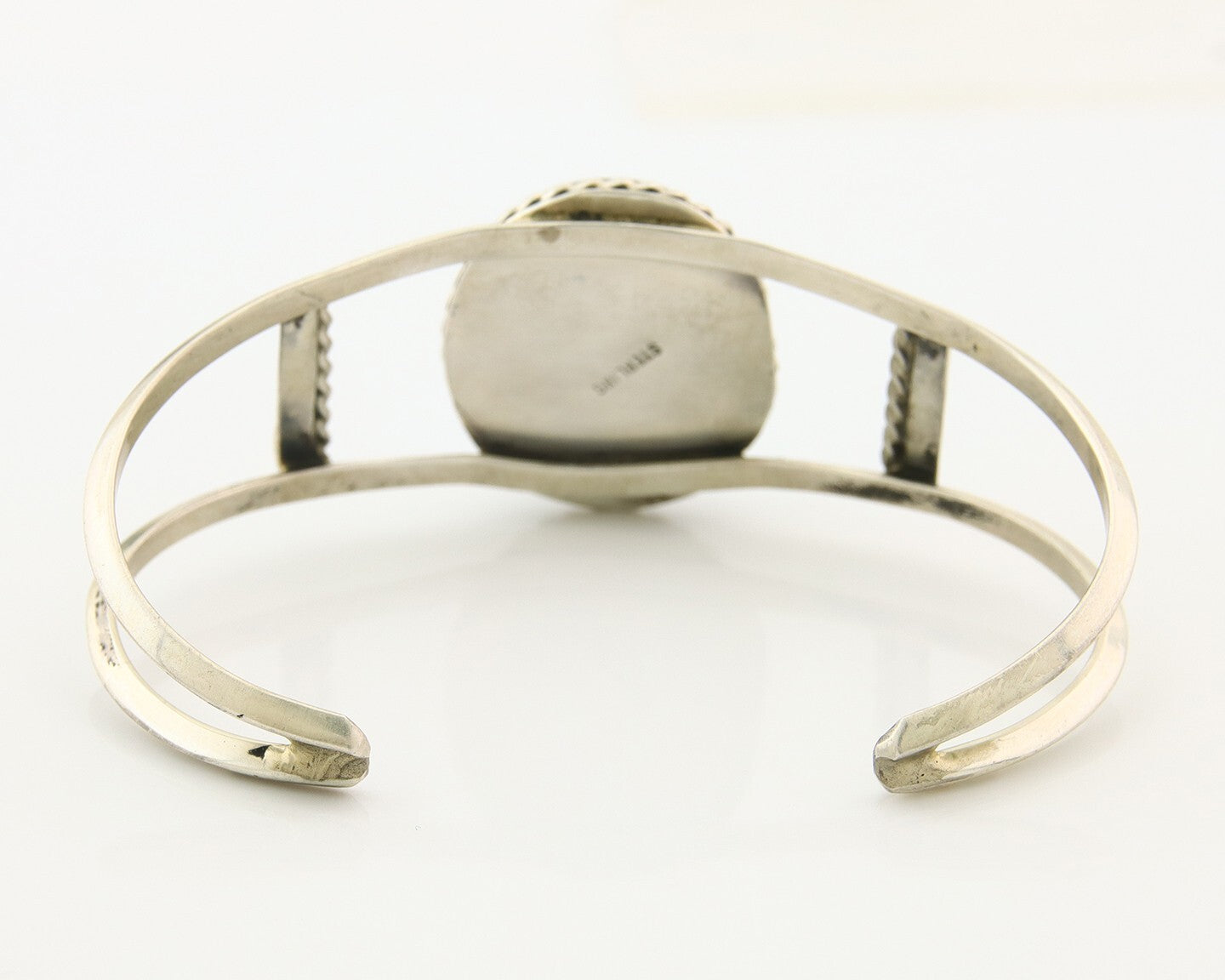 Navajo Bracelet 925 Silver Natural Blue Turquoise Native American Artist C.80s