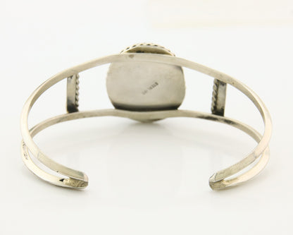 Navajo Bracelet 925 Silver Natural Blue Turquoise Native American Artist C.80s