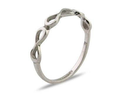 Infinity Heart Promise Ring 925 Solid Silver Size 8.25