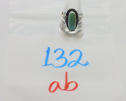 Navajo Ring 925 Silver Natural Turquoise Native American Artist Signed C.80's