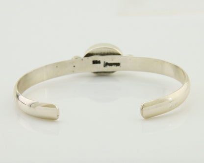 Navajo Cuff Bracelet Blue Turquoise 925 Silver Native American Artist C.80's