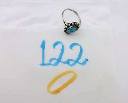 Navajo Ring 925 Silver Turquoise Artist Signed SkyStone Creations C.80's