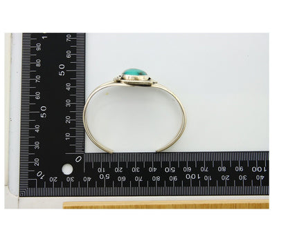 Navajo Cuff Bracelet 925 Silver Turquoise Artist Signed C Davis C.80's