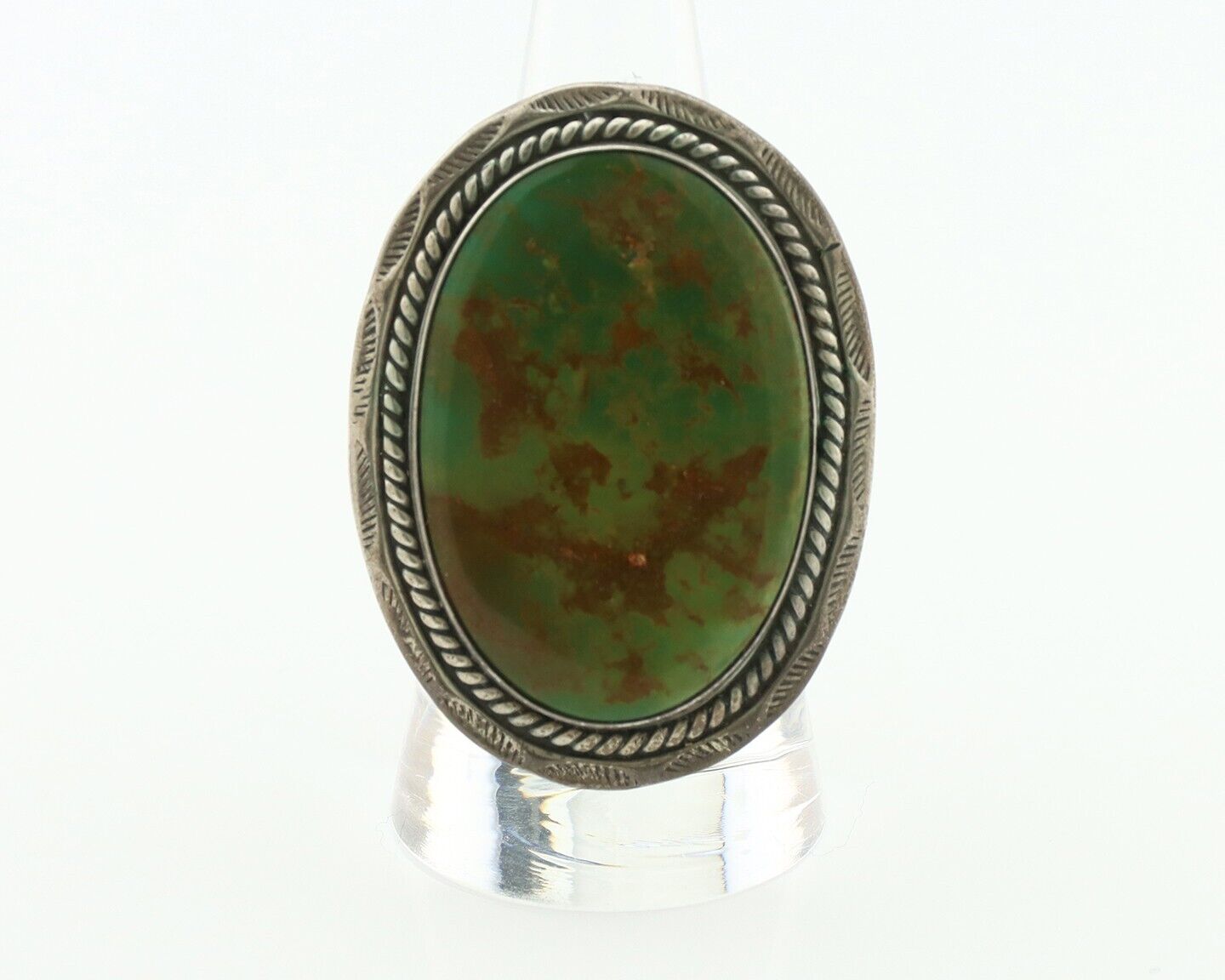 Navajo Ring 925 Silver Manassas Turquoise Tobe Turpen Native Artist C.80's