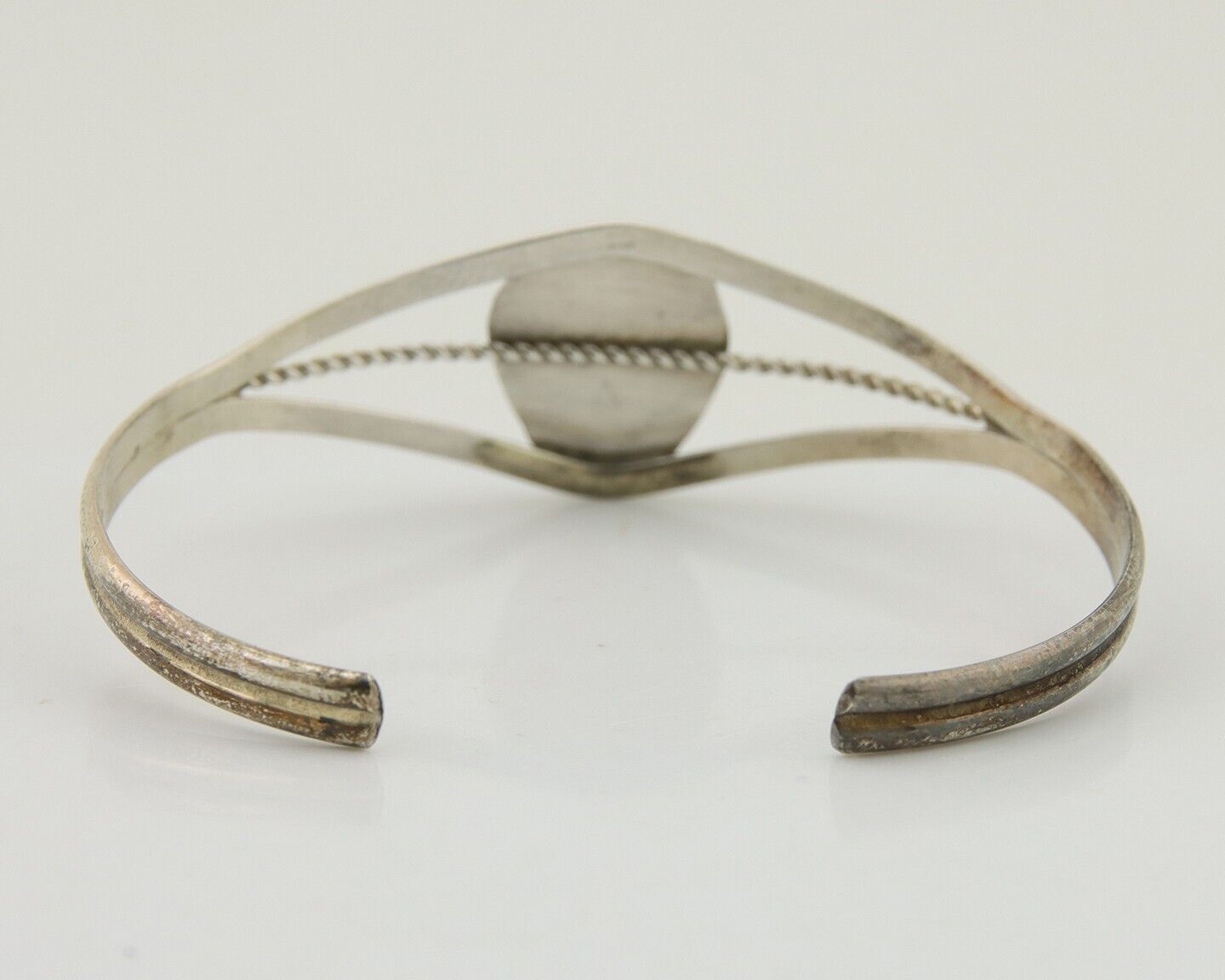 Navajo Paw Bracelet 925 Silver Blue Turquoise Native American Artist C.80's