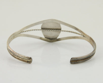 Navajo Paw Bracelet 925 Silver Blue Turquoise Native American Artist C.80's