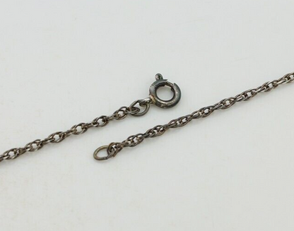 Navajo Necklace 925 Silver Turquoise Native American Artist Signed C.90's