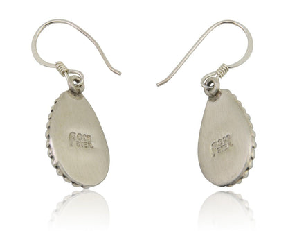 Navajo Earrings 925 Silver Blue Denim Lapis Artist Signed First Eagle C.80's