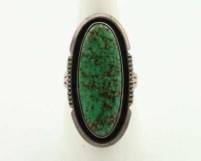 Navajo Ring 925 Silver Spiderweb Turquoise Aritst Signed William Denetdale C.80s
