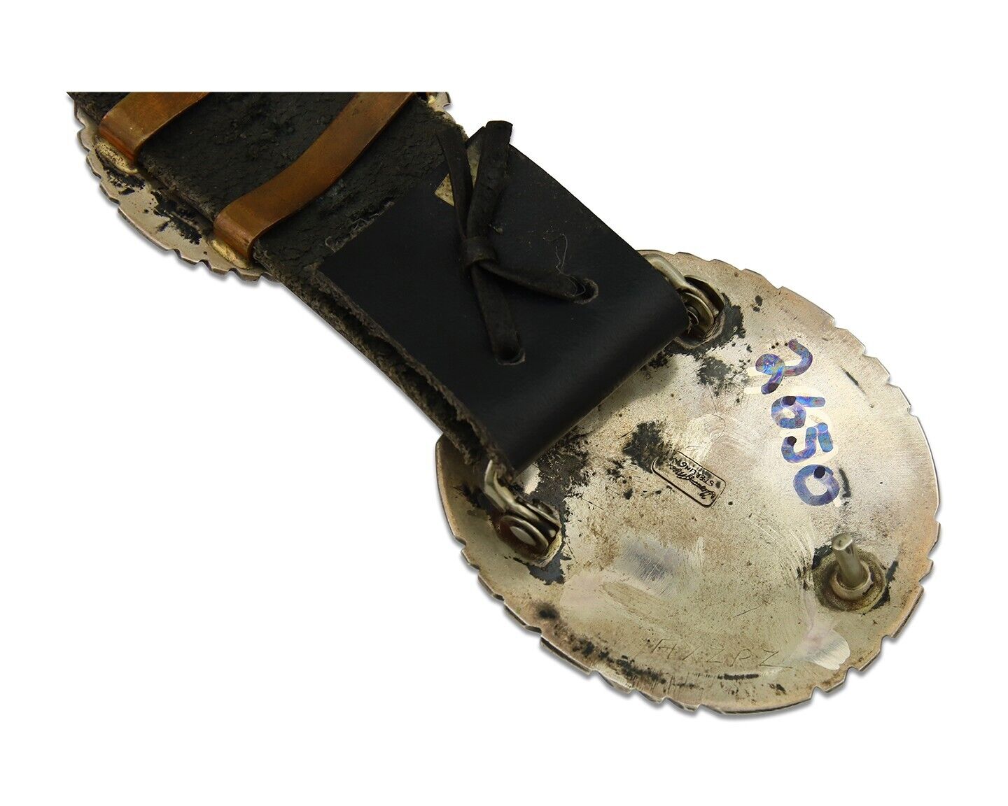 Navajo Concho Belt 925 Silver Handmade Artist Signed Gregory Moore C.1980's