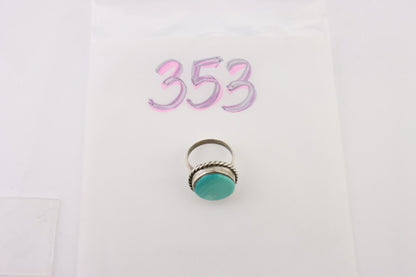 Navajo Handmade Ring 925 Silver Turquoise Native American Artist C.80's