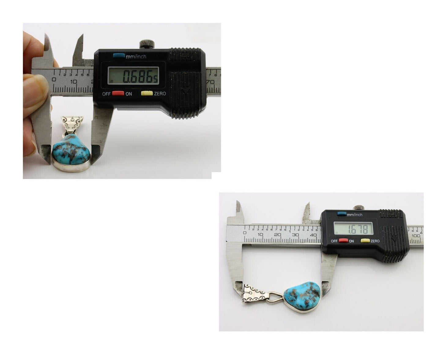 Navajo Necklace Pendant 925 Silver Turquoise Artist Tony Guerro C.80's