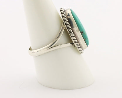 Navajo Ring 925 Silver Kingman Turquoise Artist Signed M Montoya C.80's