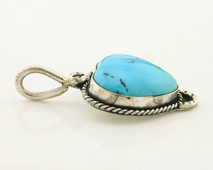 Navajo Heart Pendant Sterling Silver Turquoise Vintage Handmade