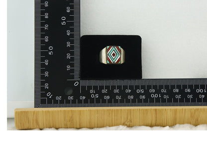 Vintage Zuni Ring 925 Sterling Natural Authentic Gemstone Handmade Size 9.75