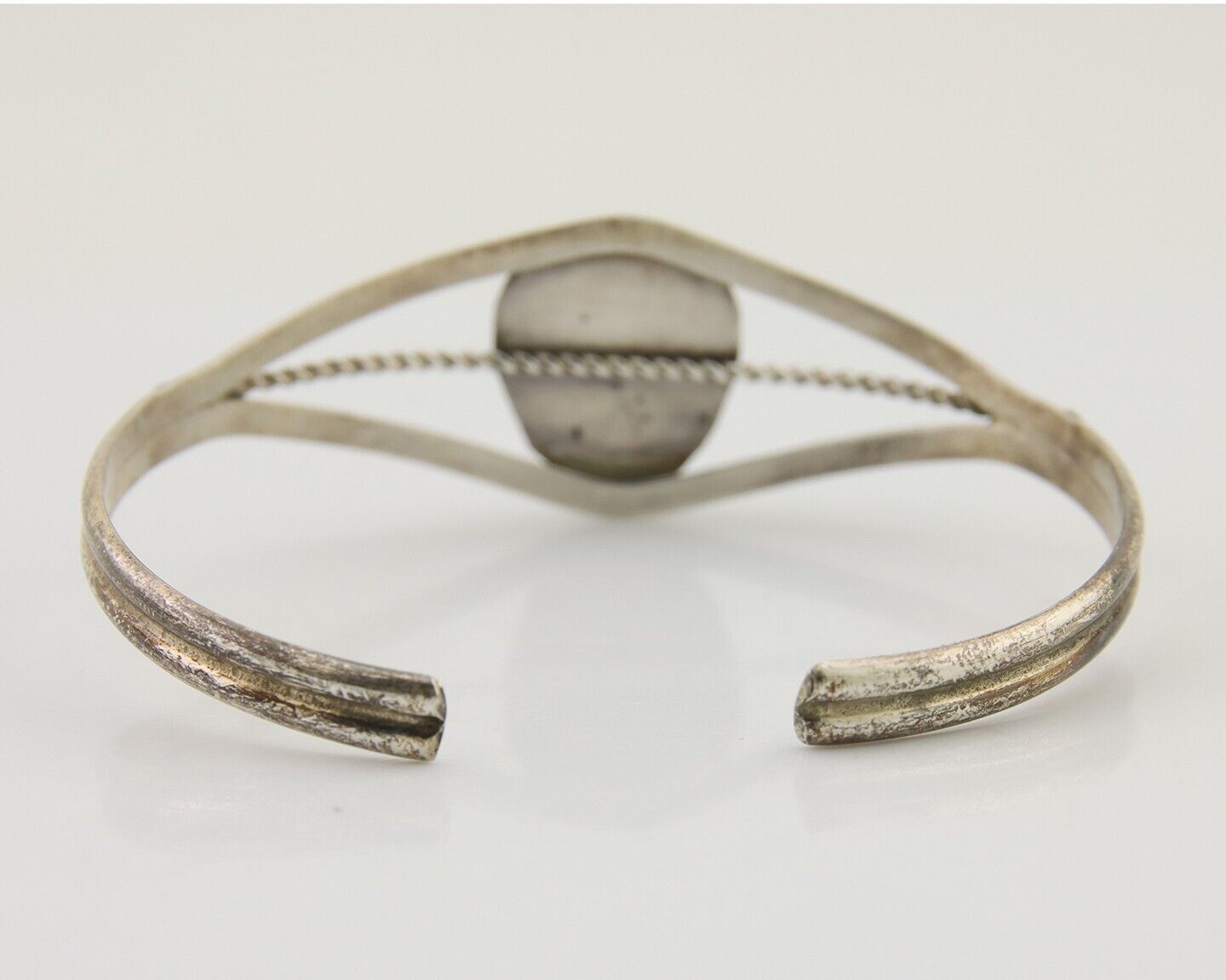 Navajo Paw Bracelet 925 Silver Blue Turquoise Native American Artist C.80's