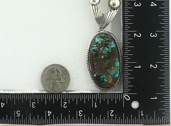Navajo Necklace Earring Set Natural Turquoise Vintage Native American Artist C80