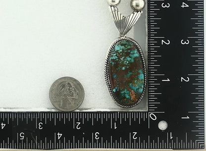Navajo Necklace Earring Set Natural Turquoise Vintage Native American Artist C80