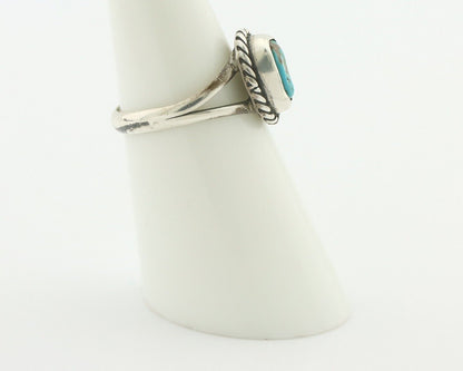 Navajo Ring .925 Silver Kingman Turquoise Native American Turquoise C.80's