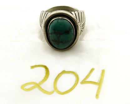 Navajo Ring .925 SOLID Silver China Mountain Turquoise Signed Doug Zachary C.80