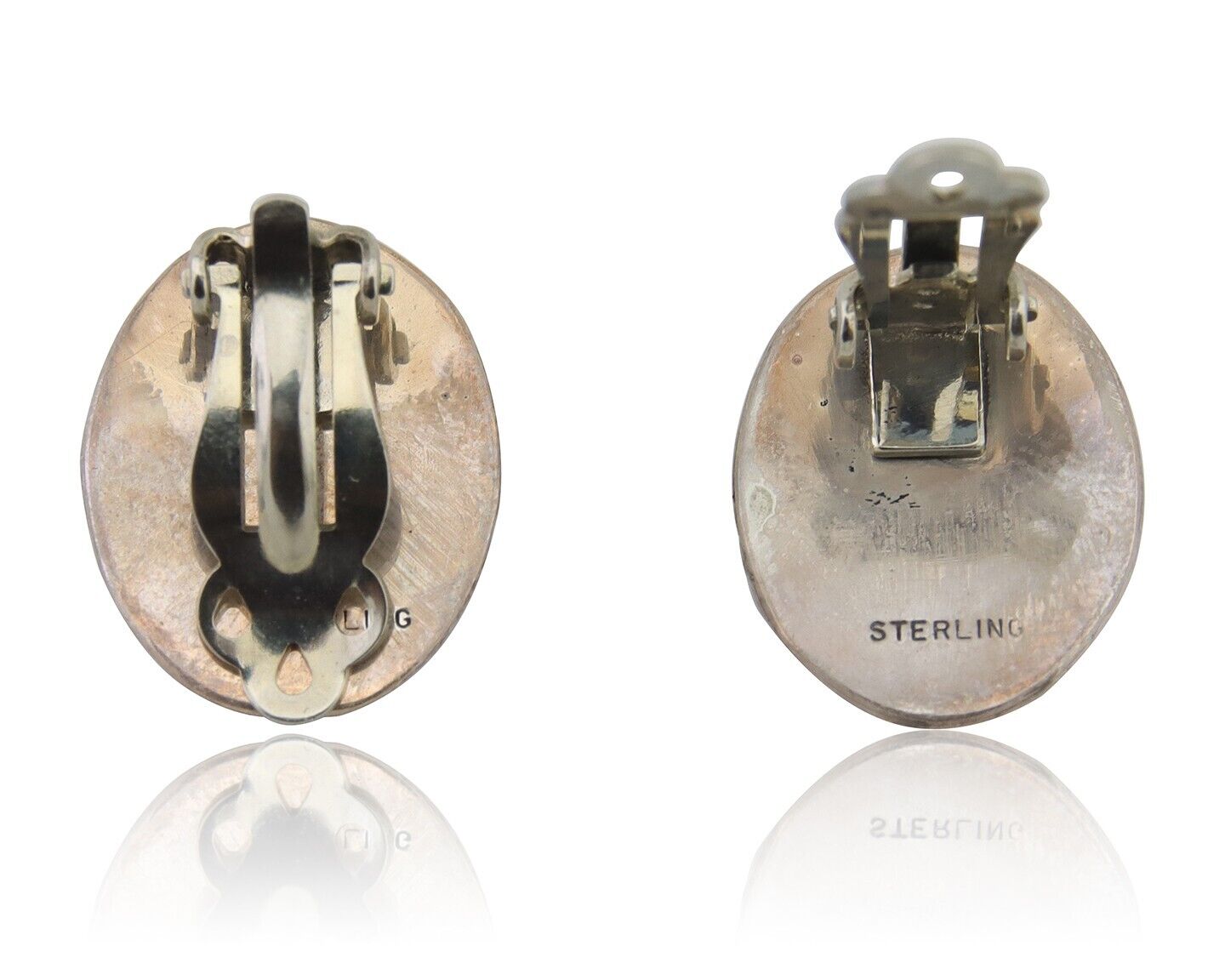 Navajo Paw Earrings 925 Silver Blue Turquoise Native American Artist C.80's