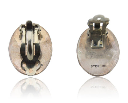 Navajo Paw Earrings 925 Silver Blue Turquoise Native American Artist C.80's