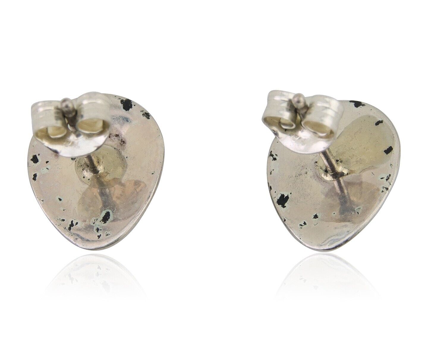 Navajo Paw Earrings 925 Silver Turquoise Native American Artist C.80's