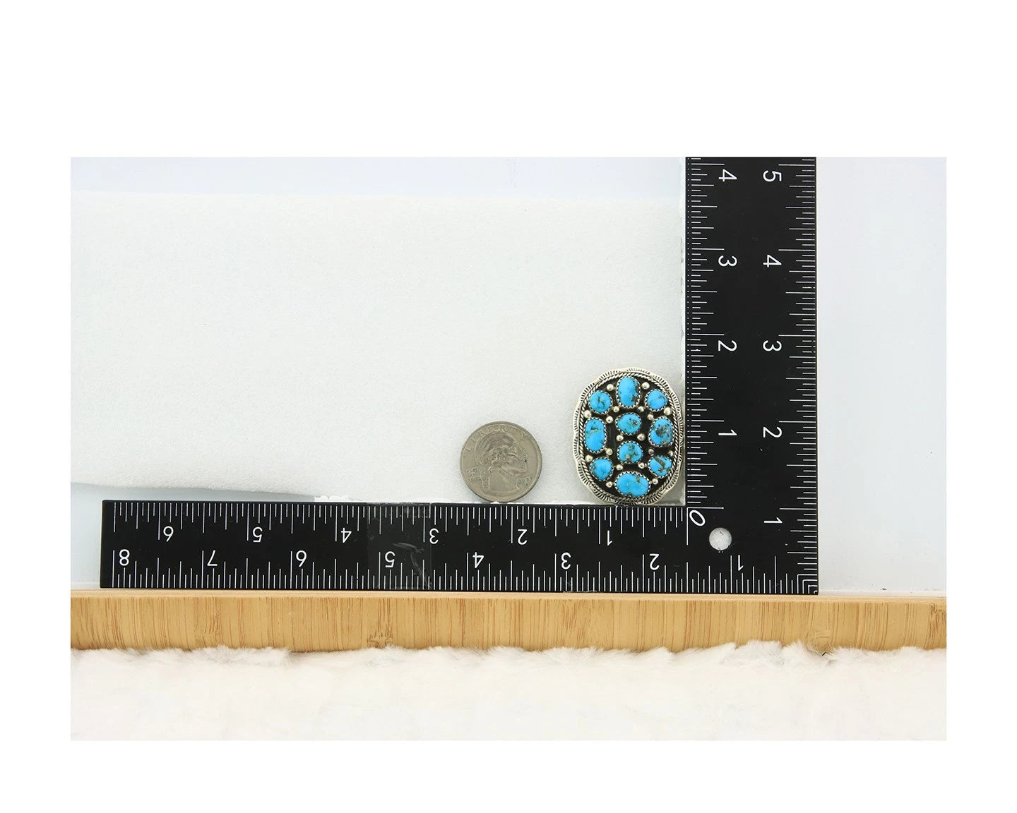 Navajo Handmade Pin Sterling Silver Turquoise Vintage Native Artist