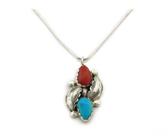 Navajo Necklace Sterling Authentic Gemstone Traditional Signed Teepee